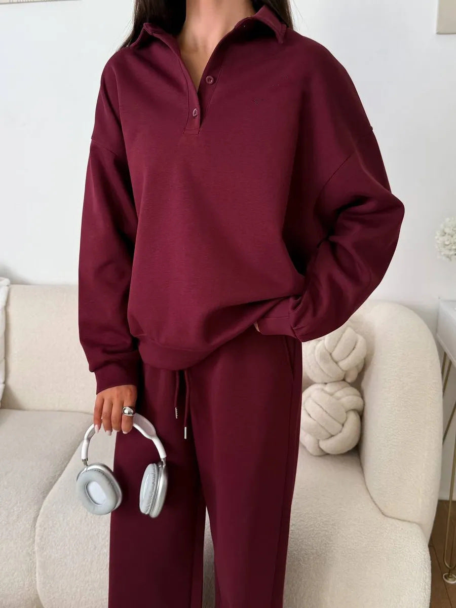 Abella Lounge Set - Wine Red - L