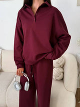 Abella Lounge Set - Wine Red - L