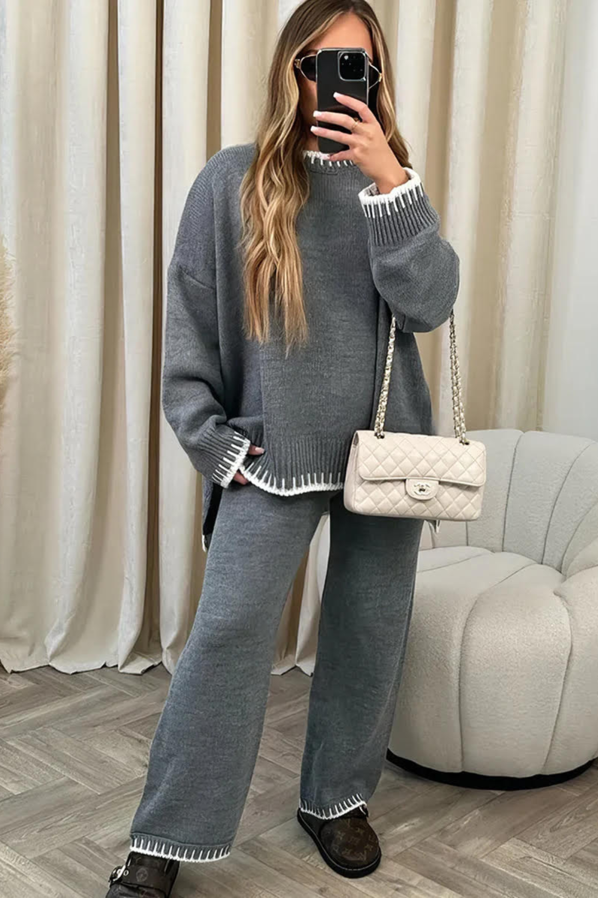 Livia Knit Set - Black - XS