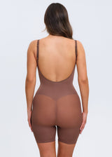 PowerMesh Sculpting Bodysuit Shorts - Beige - 3X/4X