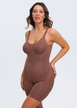 PowerMesh Sculpting Bodysuit Shorts - Beige - XL/2X