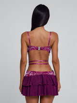 Santana Mini Dress - Burgundy - XL