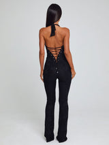 Yuna Lace Jumpsuit - Black - XL