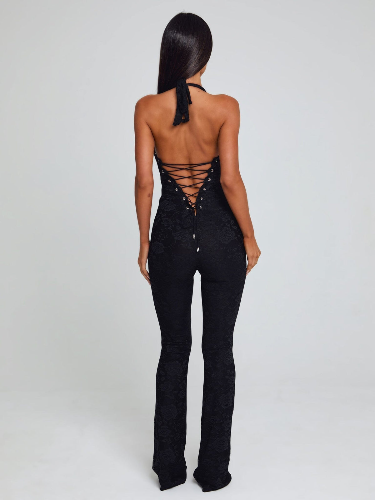 Yuna Lace Jumpsuit - Black - XL