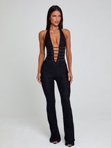 Yuna Lace Jumpsuit - Black - XS