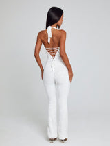 Yuna Lace Jumpsuit - White - XL