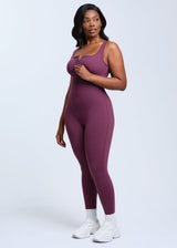 SaunaSculpt Compression Jumpsuit - Merlot - 2X