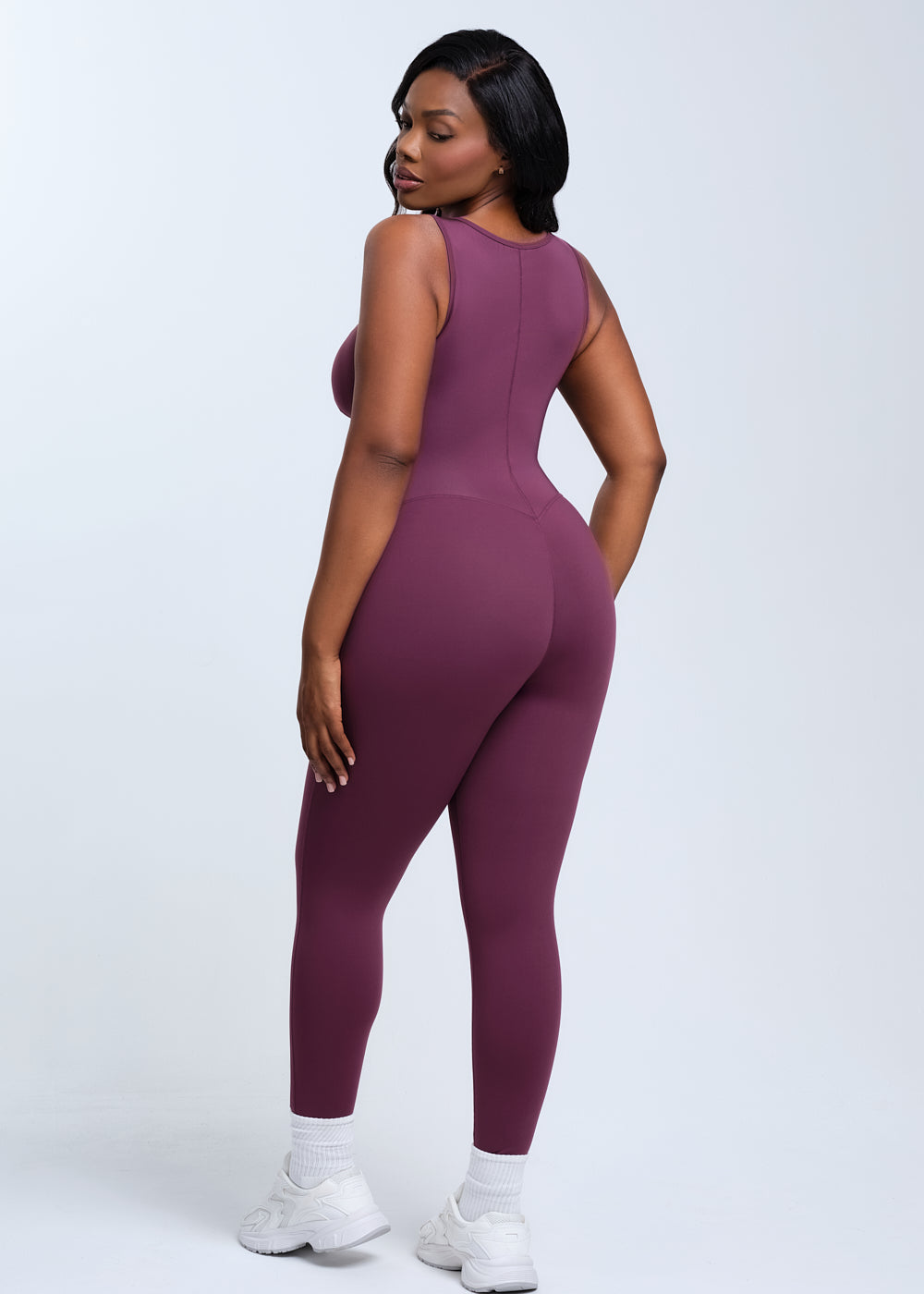 SaunaSculpt Compression Jumpsuit - Black - S
