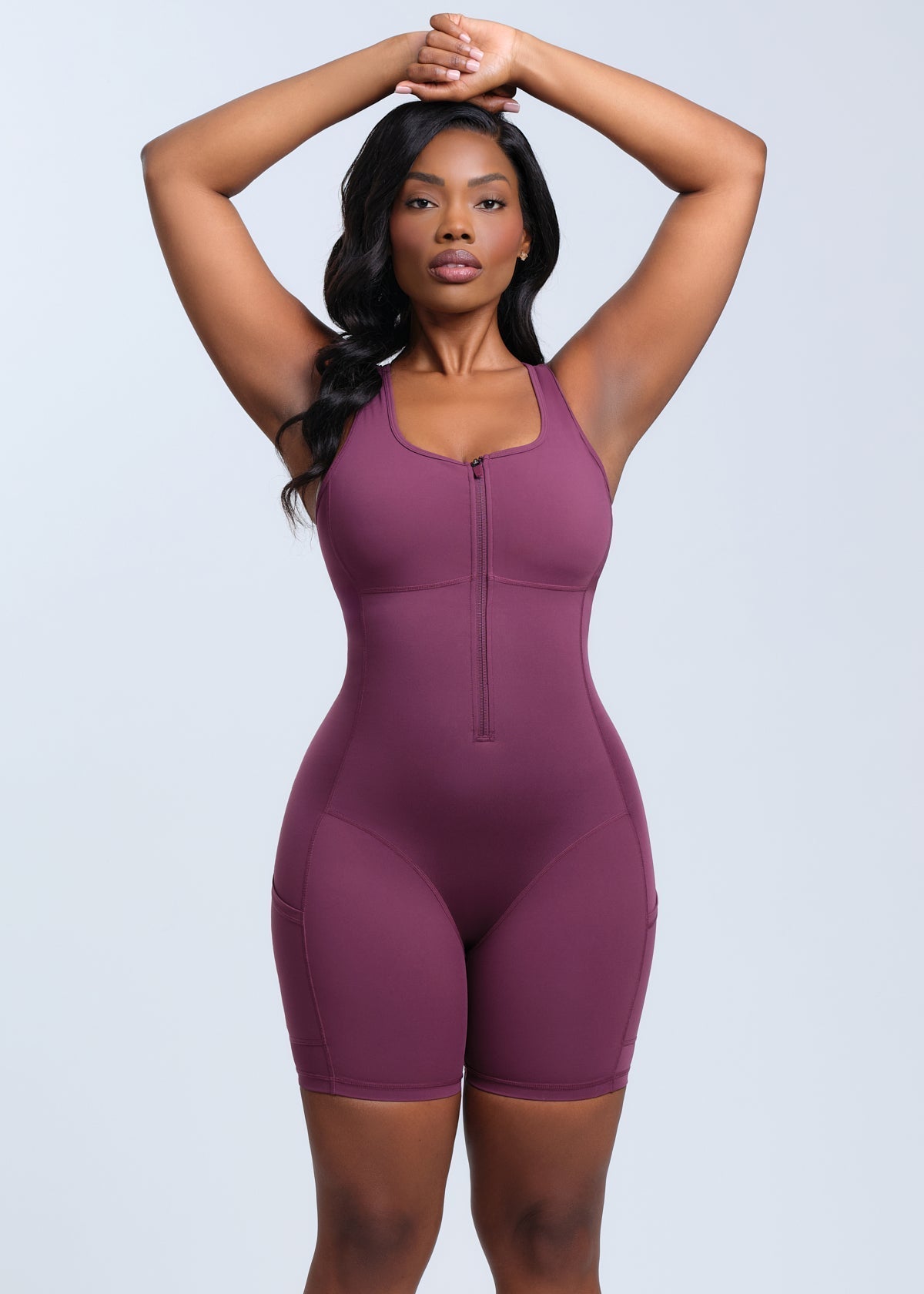 SaunaSculpt Compression Romper - Black - 3X