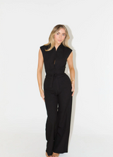 Luna Sleeveless Jumpsuit - Black - XS