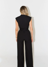 Luna Sleeveless Jumpsuit - Black - L