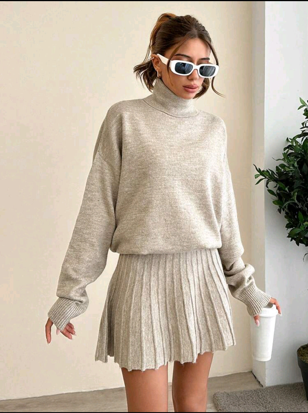 Emily Knit Set - Beige - L