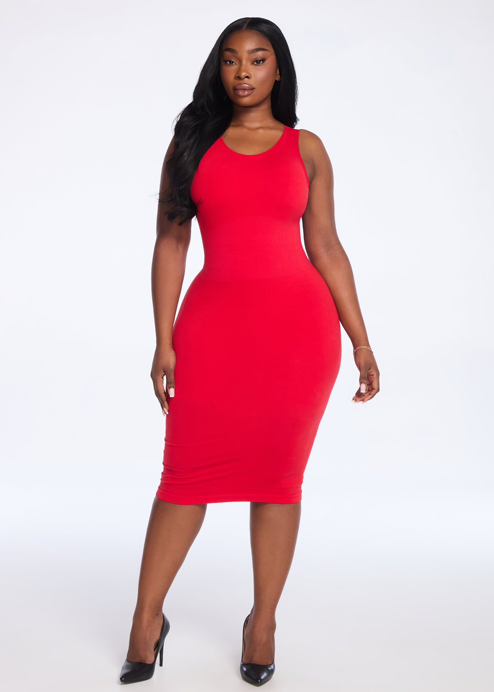 SecretSculpt Jersey Halter Midi Dress