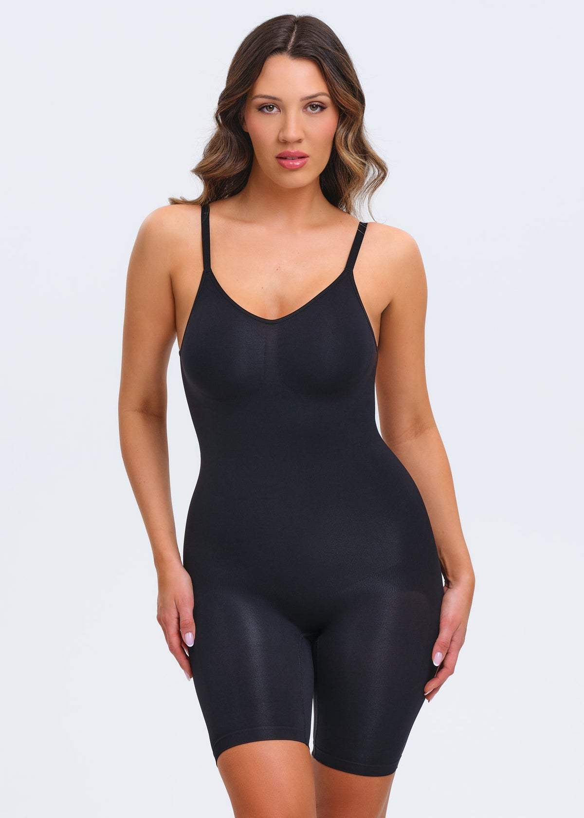 SmoothingSeamless Open-Back Bodysuit - Coffee - XL/2X