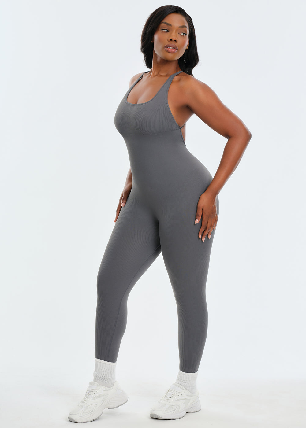 SnatchedKnit Backless Jumpsuit - Pink - 3X/4X
