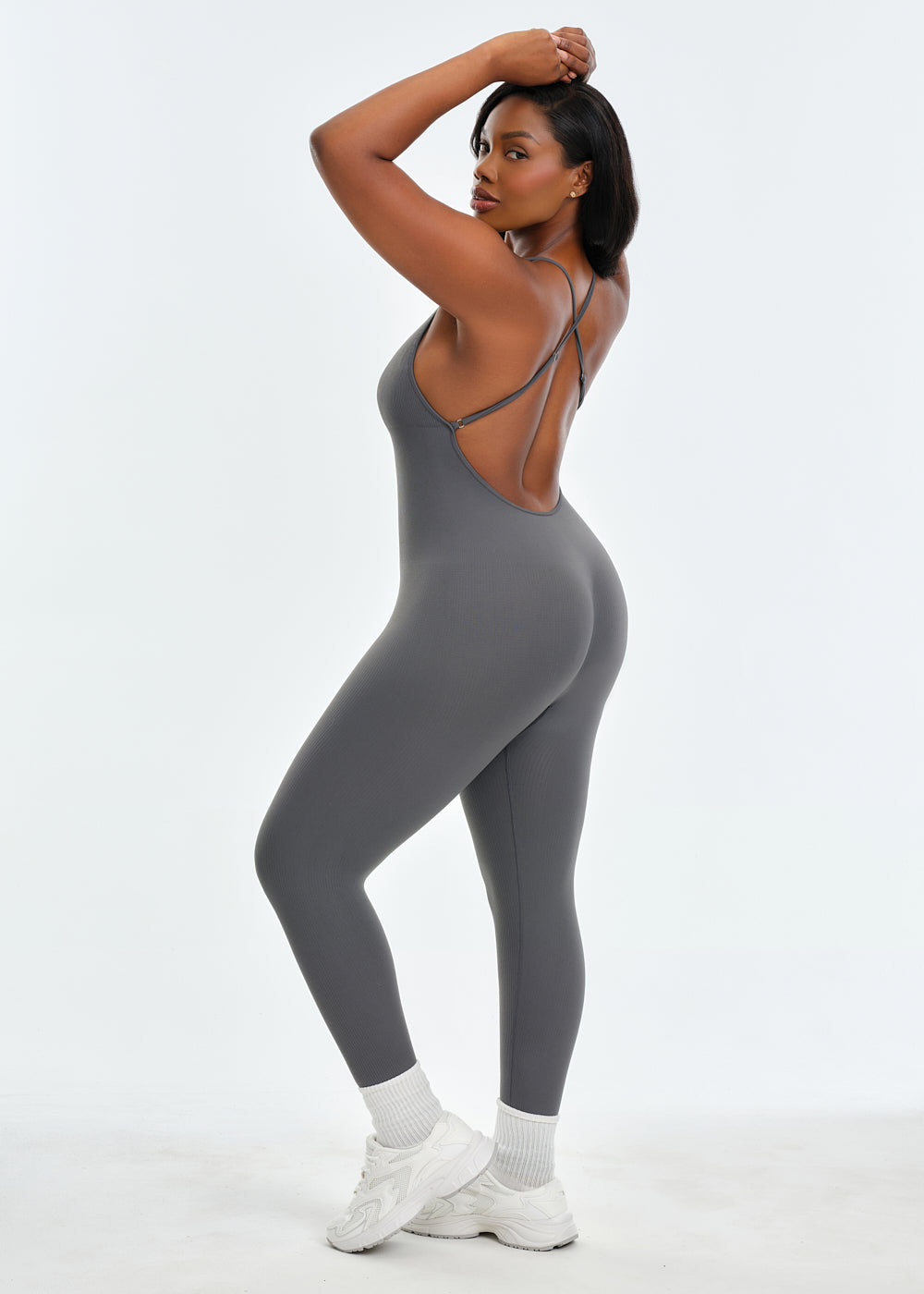 SnatchedKnit Backless Jumpsuit - Pink - XL/2X