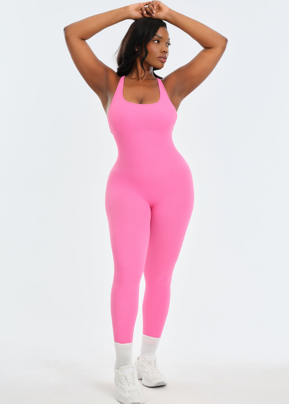 SnatchedKnit Backless Jumpsuit - Black - M/L