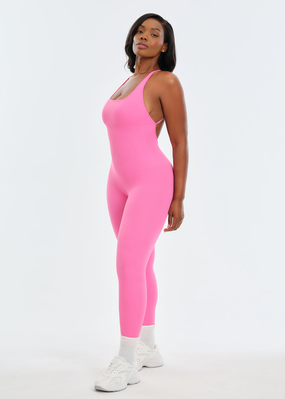 SnatchedKnit Backless Jumpsuit - Black - 3X/4X