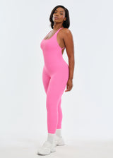 SnatchedKnit Backless Jumpsuit - Black - 3X/4X