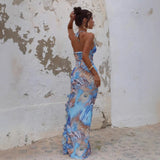 Della Maxi Dress - Light Blue - L
