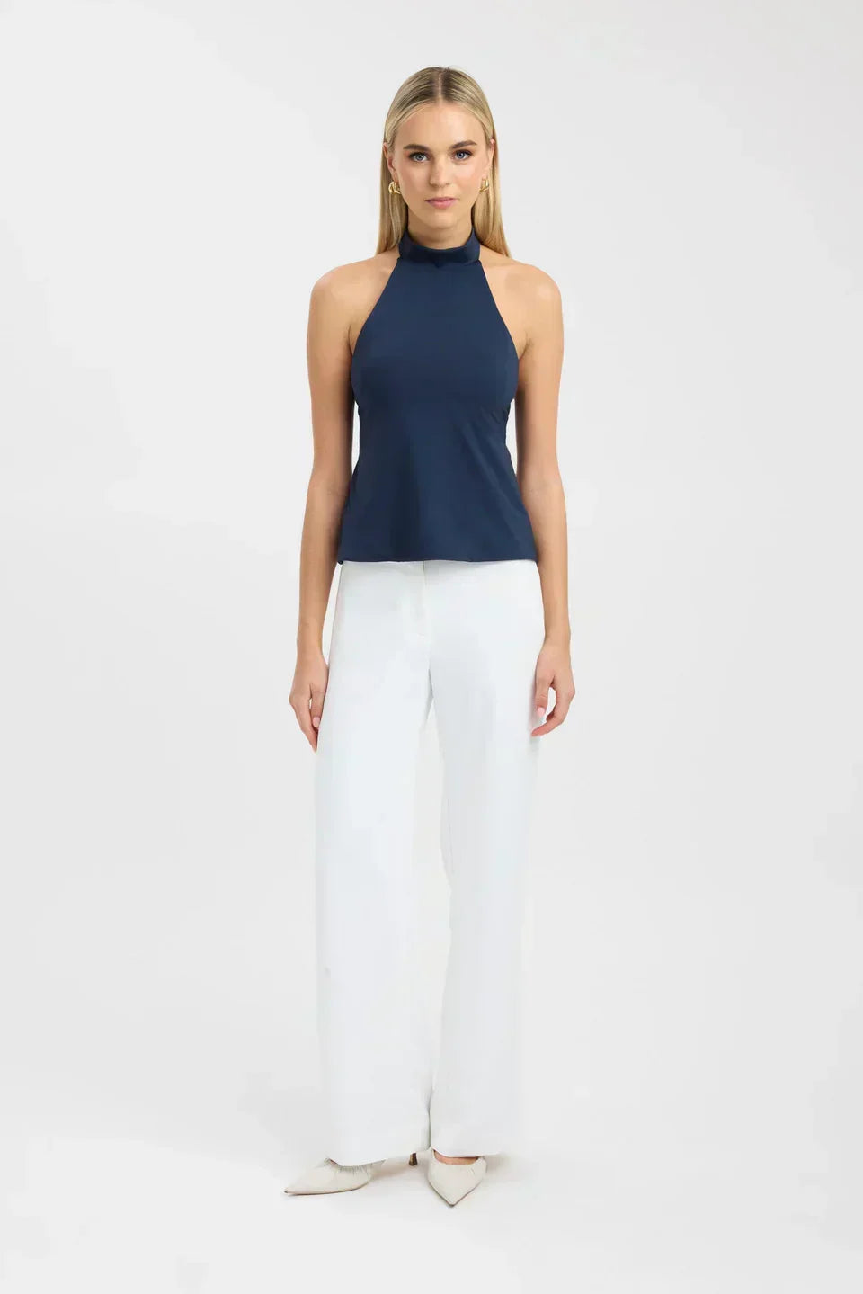 Gianna Halter neck top - White - L | 10