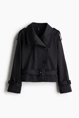 Amara Short Trench - Black - XL