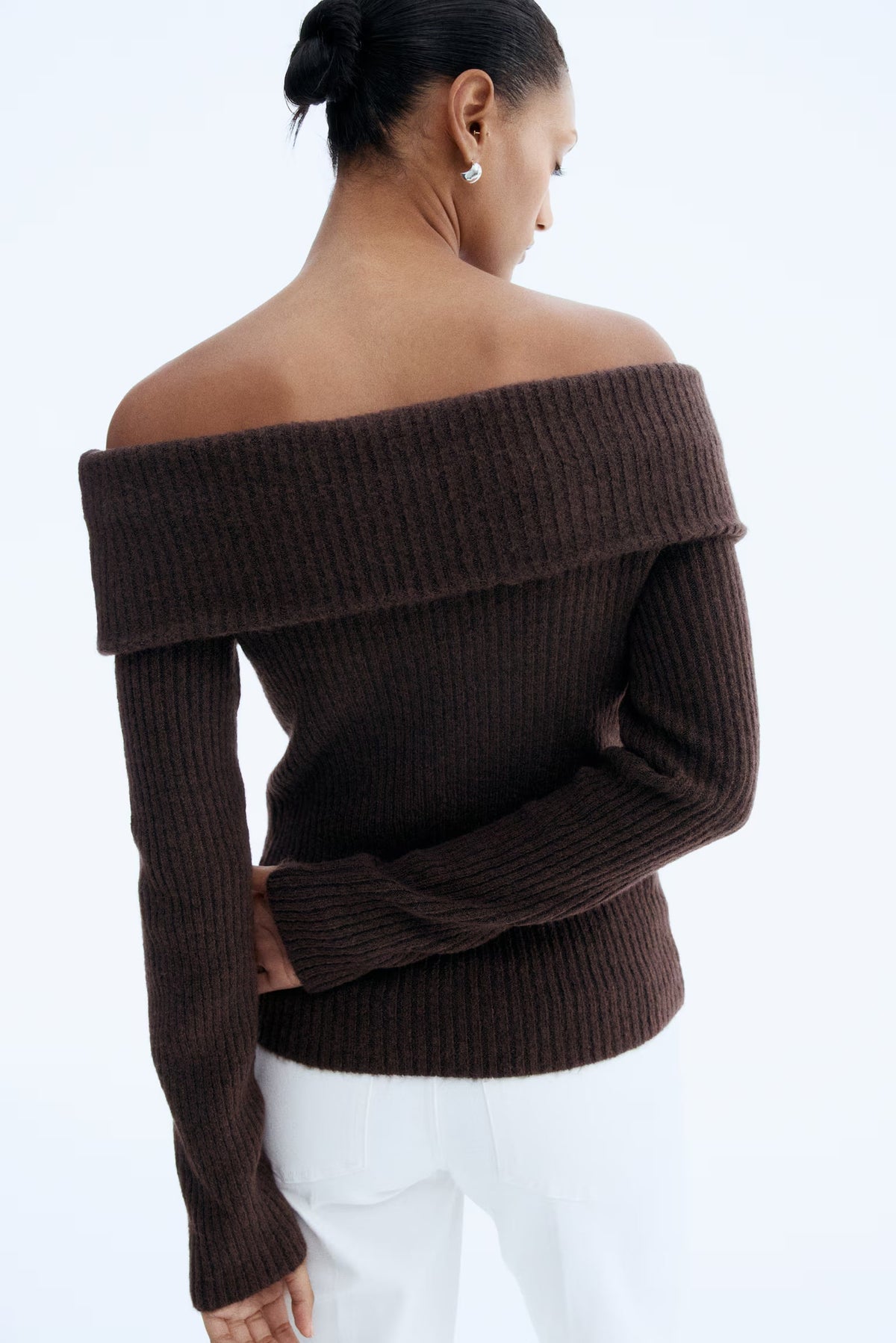 Elodie Knit Jumper - Dark Brown - S