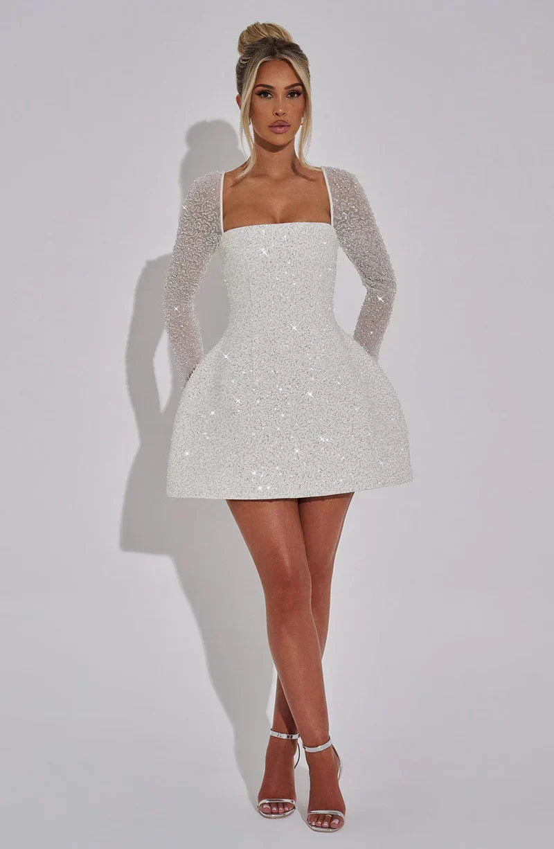 Anna Mini Dress - White - XS