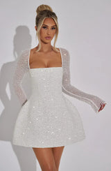 Anna Mini Dress - White - L