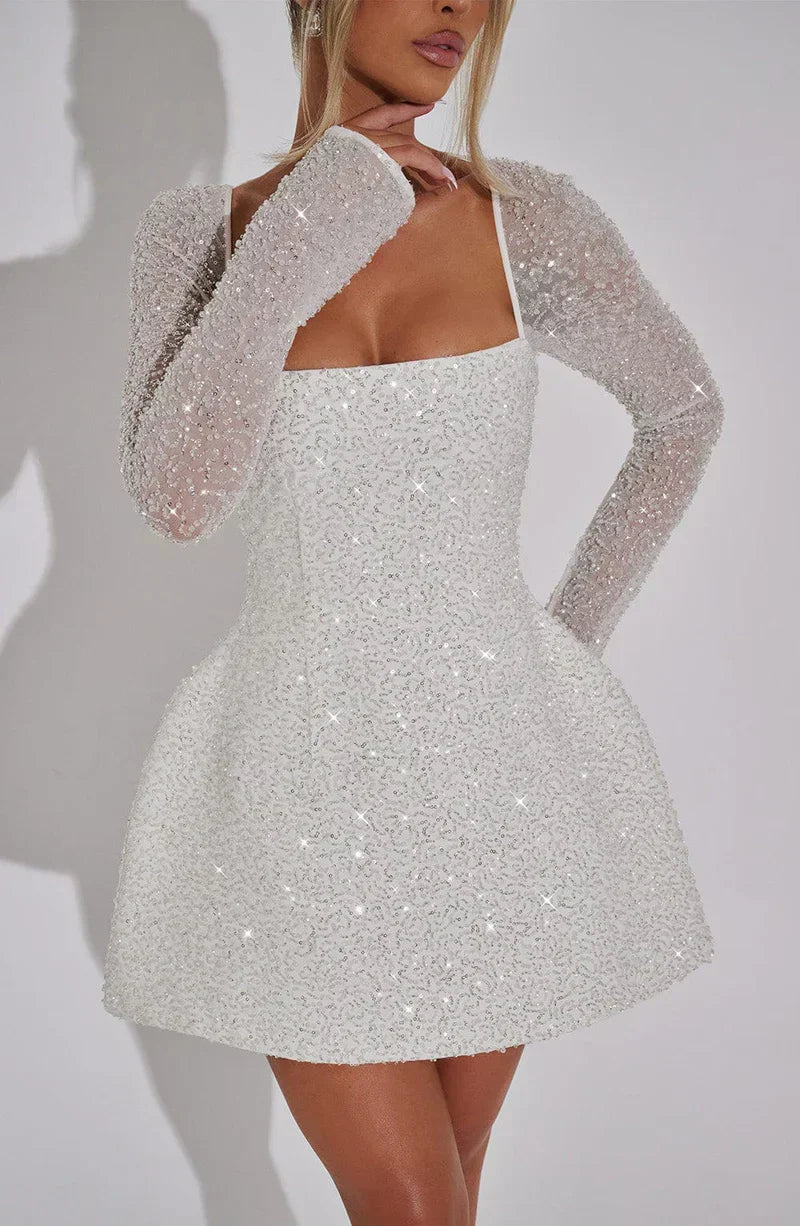Anna Mini Dress - White - S
