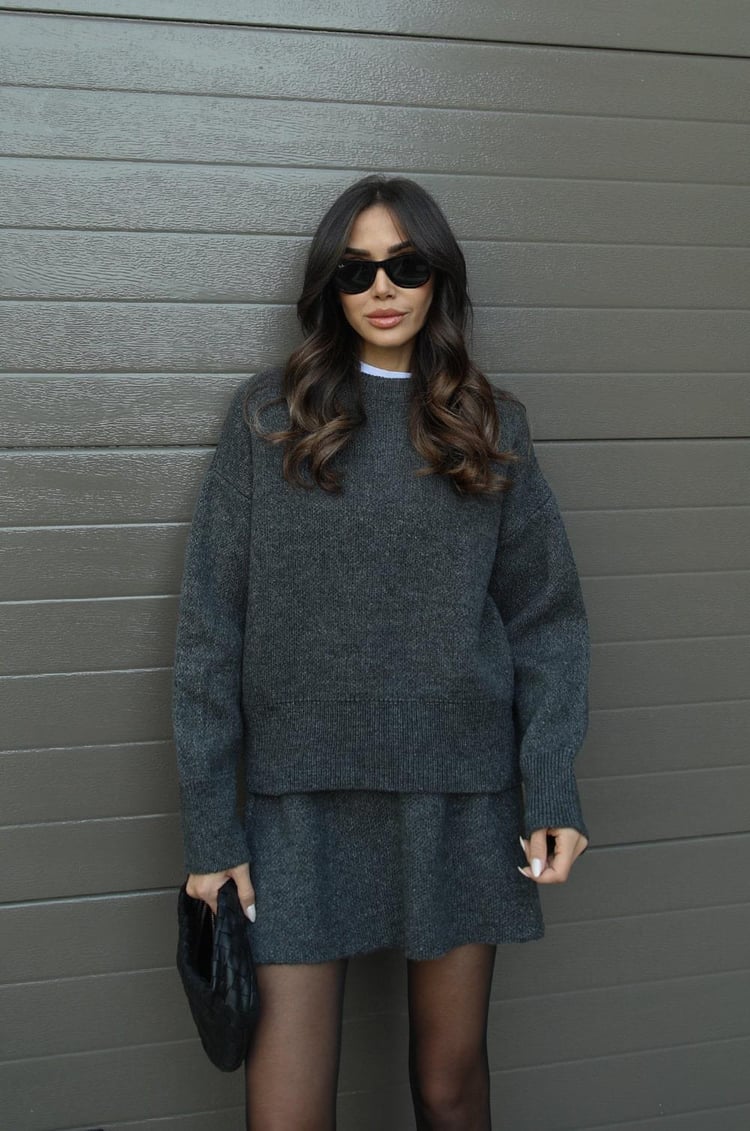 Rachel Knit Set - Brown - XL