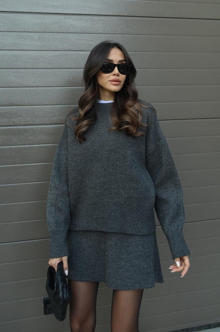 Rachel Knit Set - Grey - XS