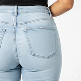 BBL Jeans- Mid-Low Rise Stretch Wide-Leg Jeans - Light Blue - XL