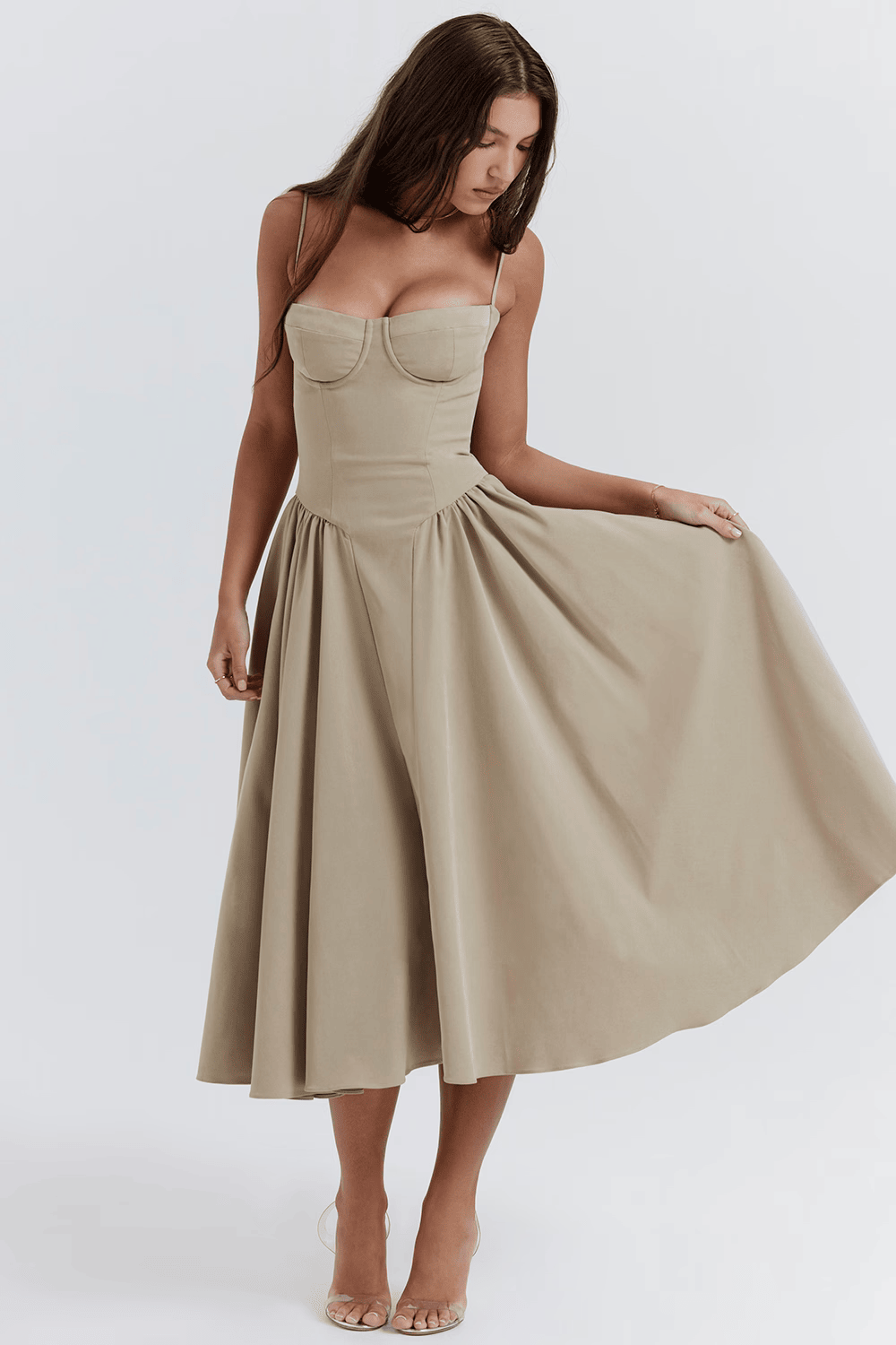 Celine Corset Dress - Navy - M