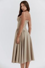 Celine Corset Dress - Navy - L