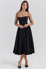 Celine Corset Dress - Navy - XL