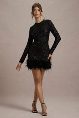 Claudia Mini Dress - Black - XL