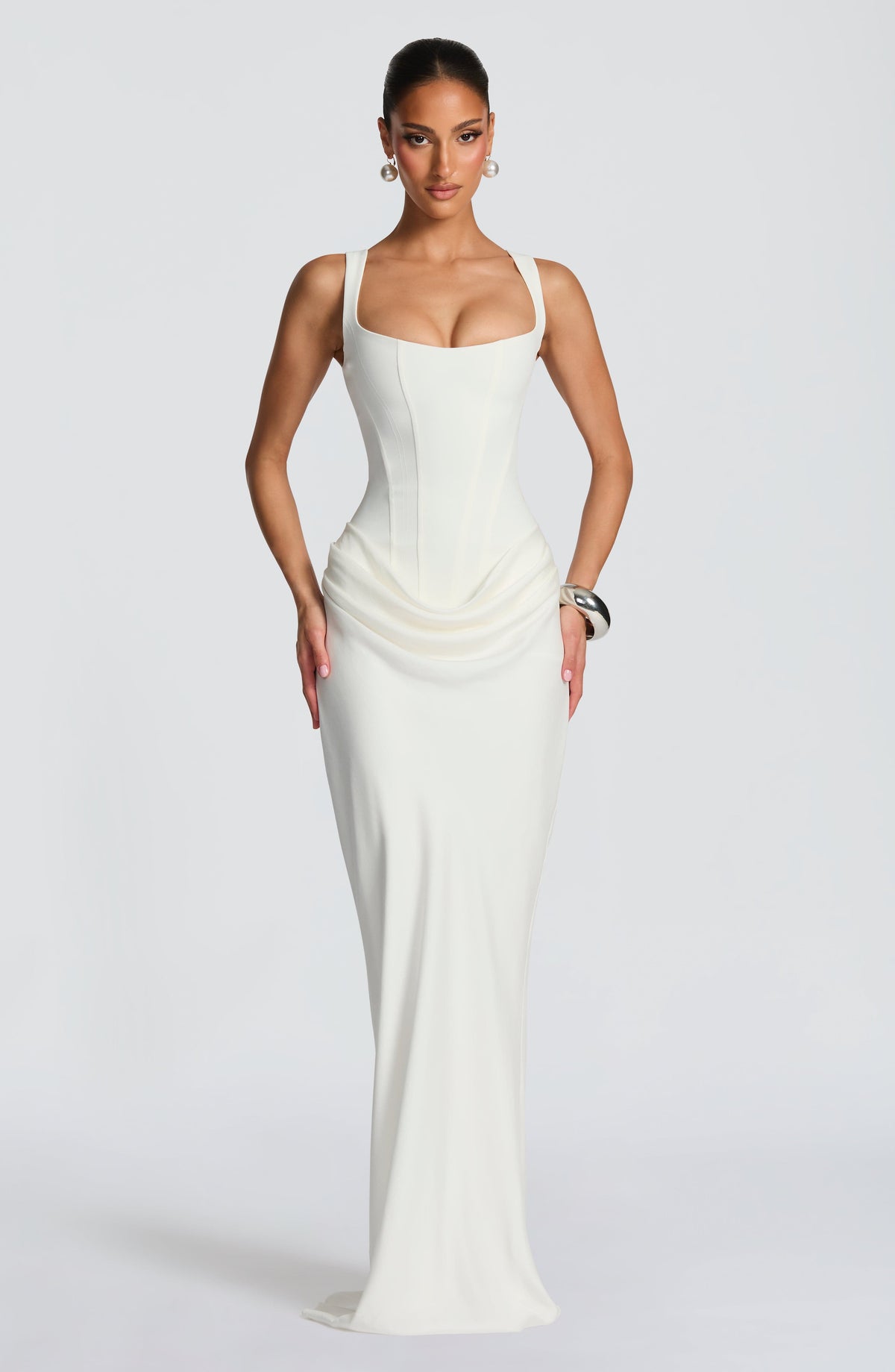 Mia Maxi Dress - M - Ivory