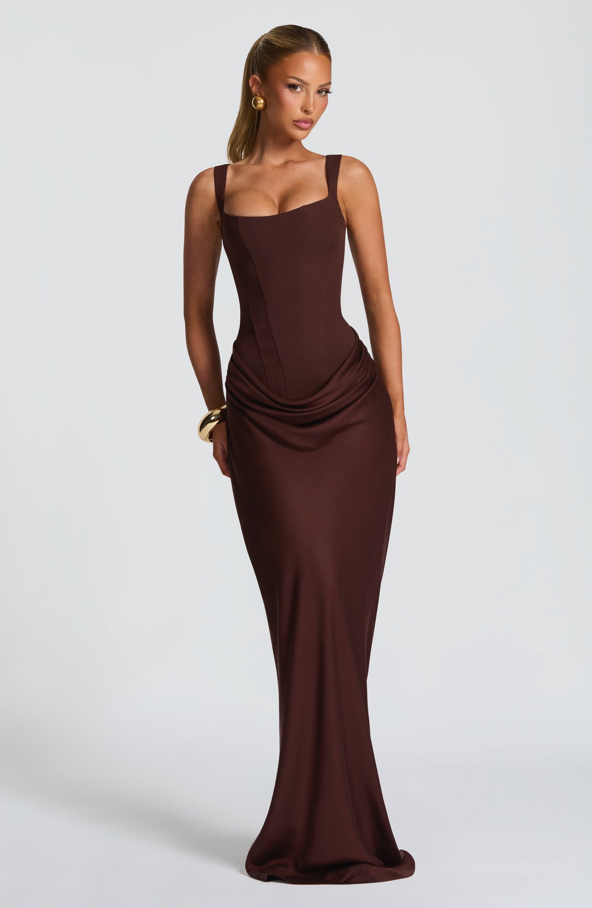 Mia Maxi Dress - L - Brown