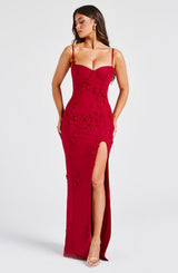 Dalary Maxi Dress - Red - S