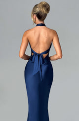 Rosaminta Halter Maxi Dress - Navy