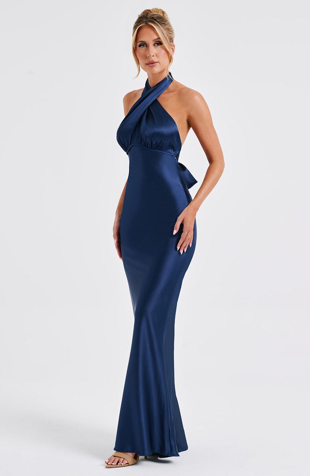 Rosaminta Halter Maxi Dress - Navy - XL