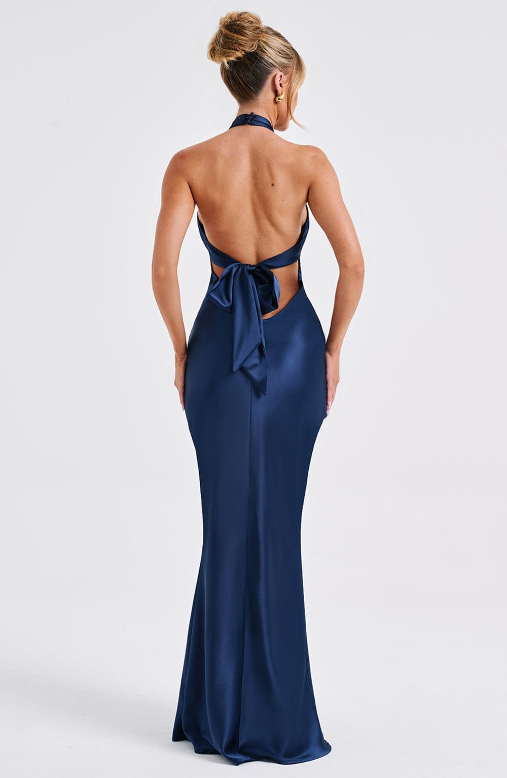 Rosaminta Halter Maxi Dress - Navy - L