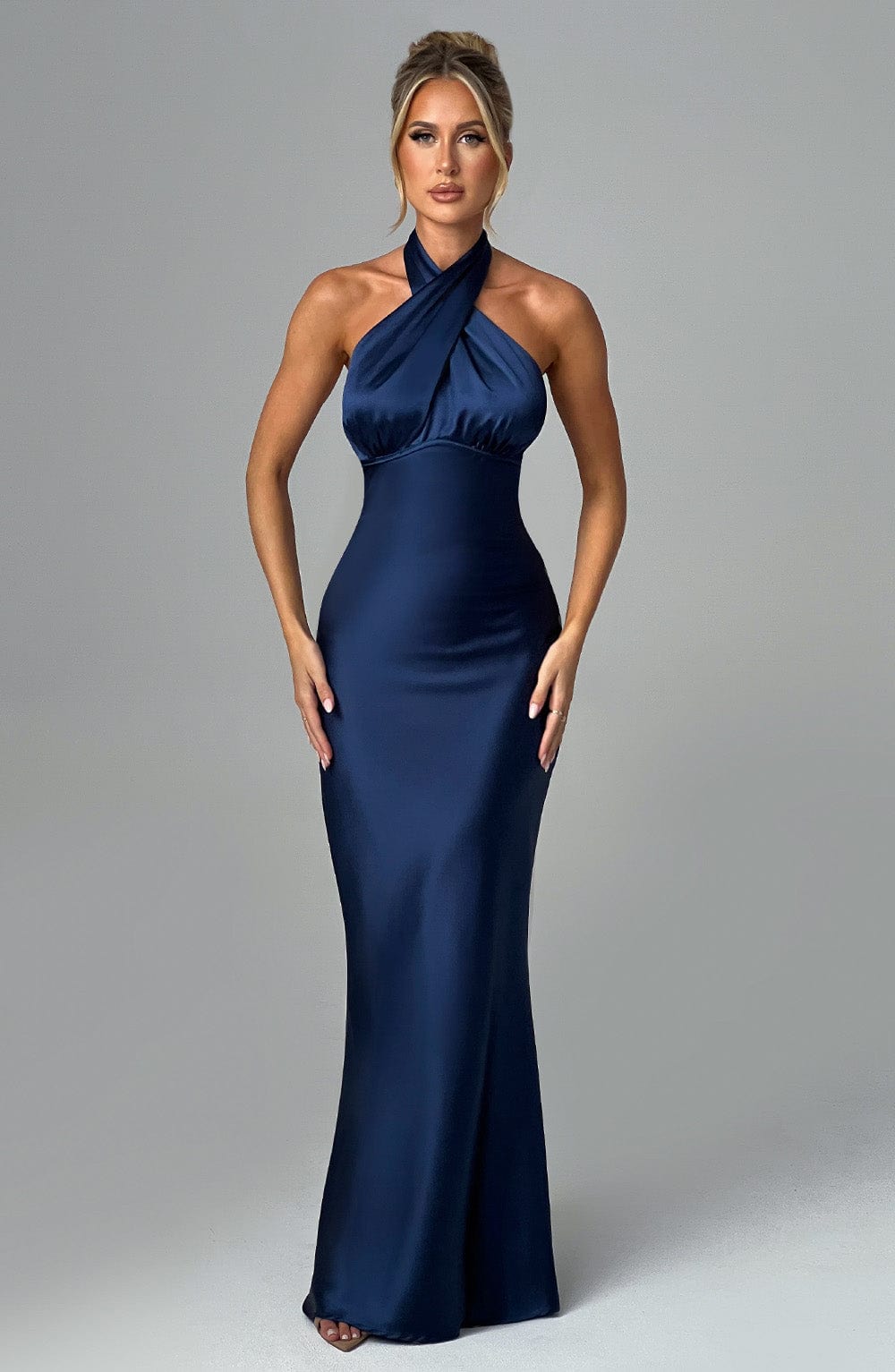 Rosaminta Halter Maxi Dress - Navy - XS