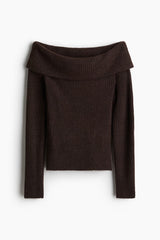 Elodie Knit Jumper - Dark Brown - XL