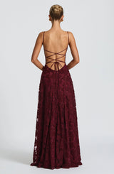 Louise | Maxi Dress - Cherry Lacquer - L