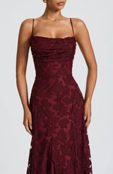 Louise | Maxi Dress - Cherry Lacquer - S