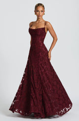 Louise | Maxi Dress - Cherry Lacquer - M