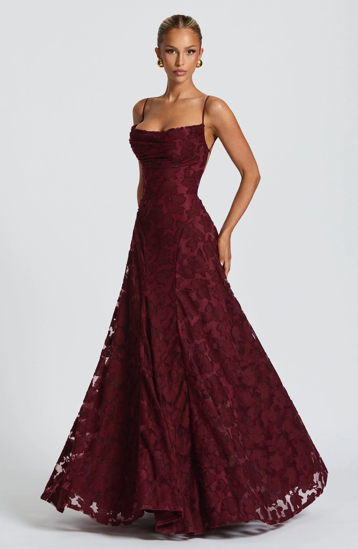Louise | Maxi Dress - Cherry Lacquer - M
