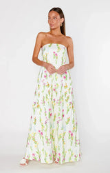 Odilia Flower Maxi Dress - XS
